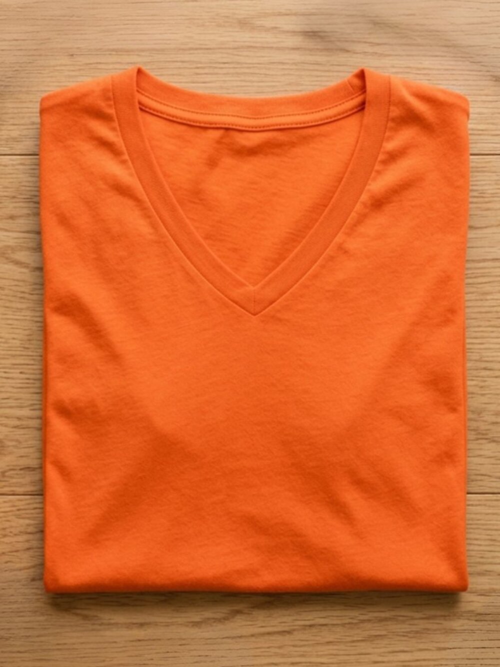 Studio 33 Women’s Plain Orange V-Neck Short Sleeve Basic Casual T-Shirt S-XL
